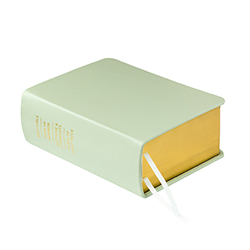 Pre-Made Hand-Bound Genuine Leather Quad - Mint Green