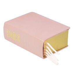 Hand-Bound Genuine Leather Quad - Blush Pink pink lds scriptures, custom lds scriptures, pink lds scripture, pink quad,color quad scriptures,pink quad scriptures