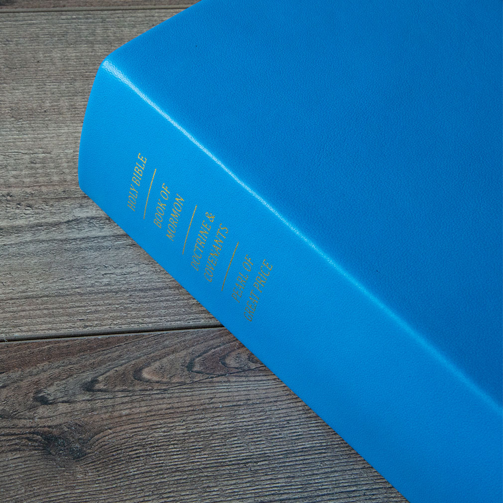 Hand-Bound Genuine Leather Bible - Aqua Blue - LDP-HB-RB-ABL
