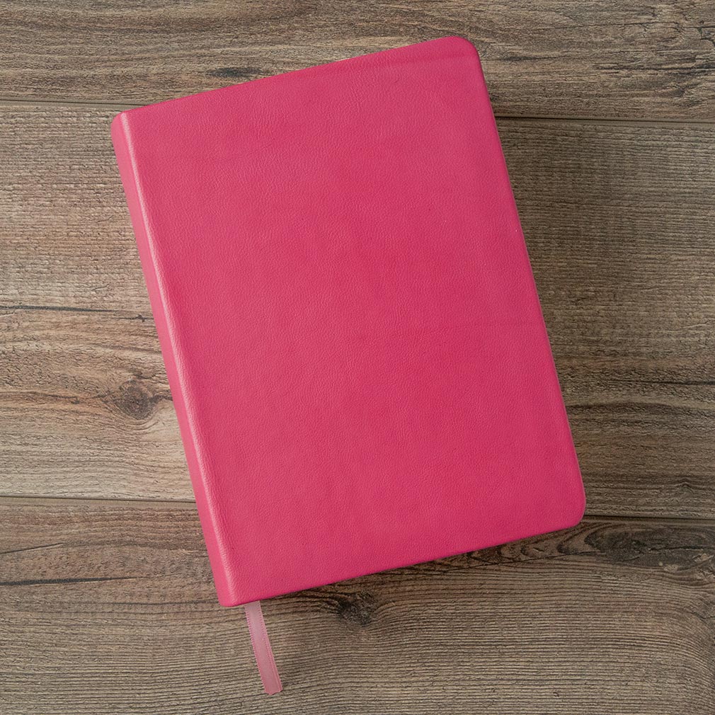 Hand-Bound Genuine Leather Quad - Bright Fuchsia - LDP-HB-RQ-BFS