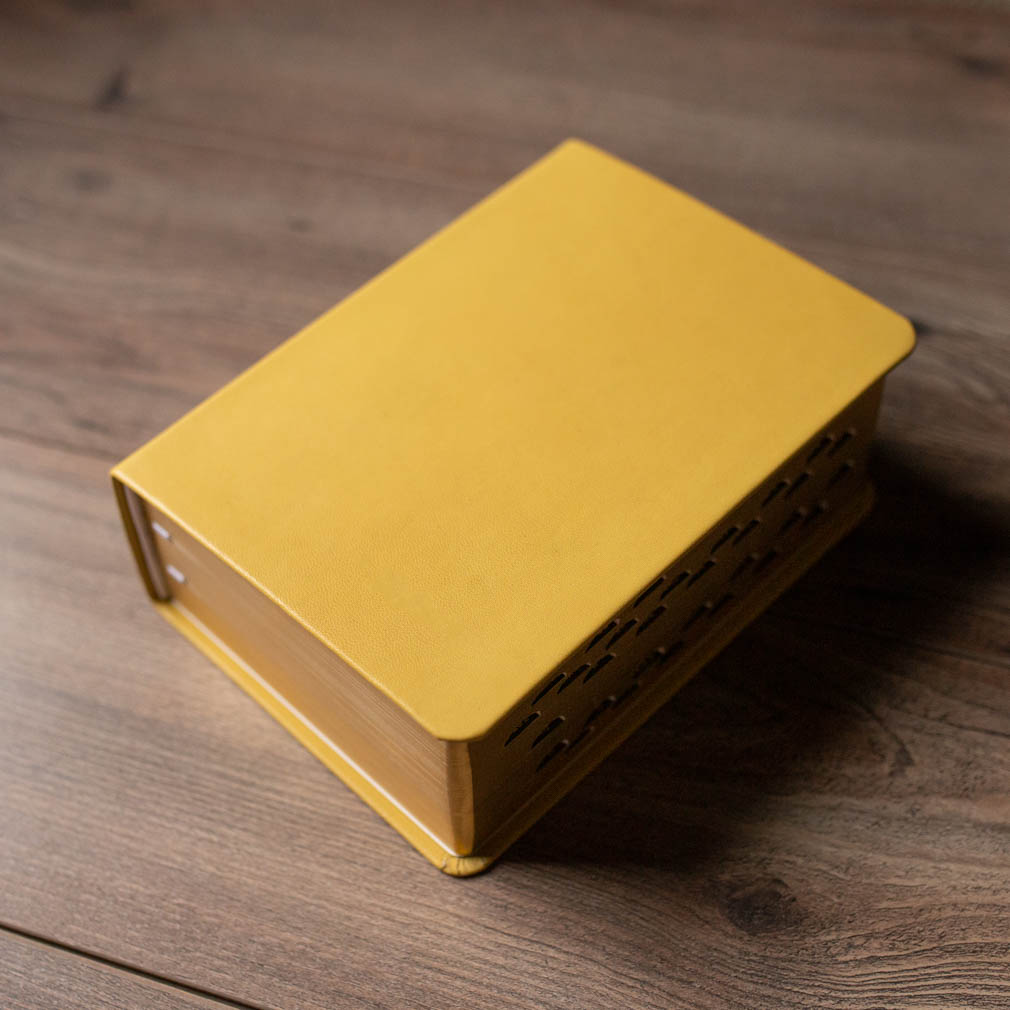 Hand-Bound Genuine Leather Quad - Buttercup Yellow - LDP-HB-RQ-BCY