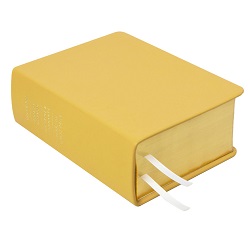 Hand-Bound Genuine Leather Quad - Buttercup Yellow yellow lds scriptures, custom lds scriptures, yellow lds scripture, yellow quad, mustard lds scriptures,color quad scriptures,yellow quad scriptures