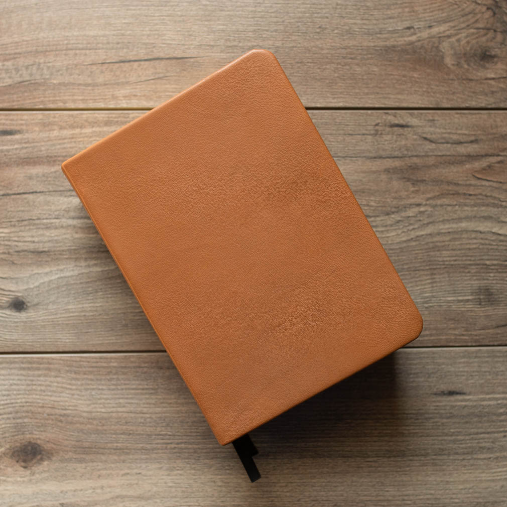 Hand-Bound Genuine Leather Bible - Caramel Brown - LDP-HB-RB-CBR
