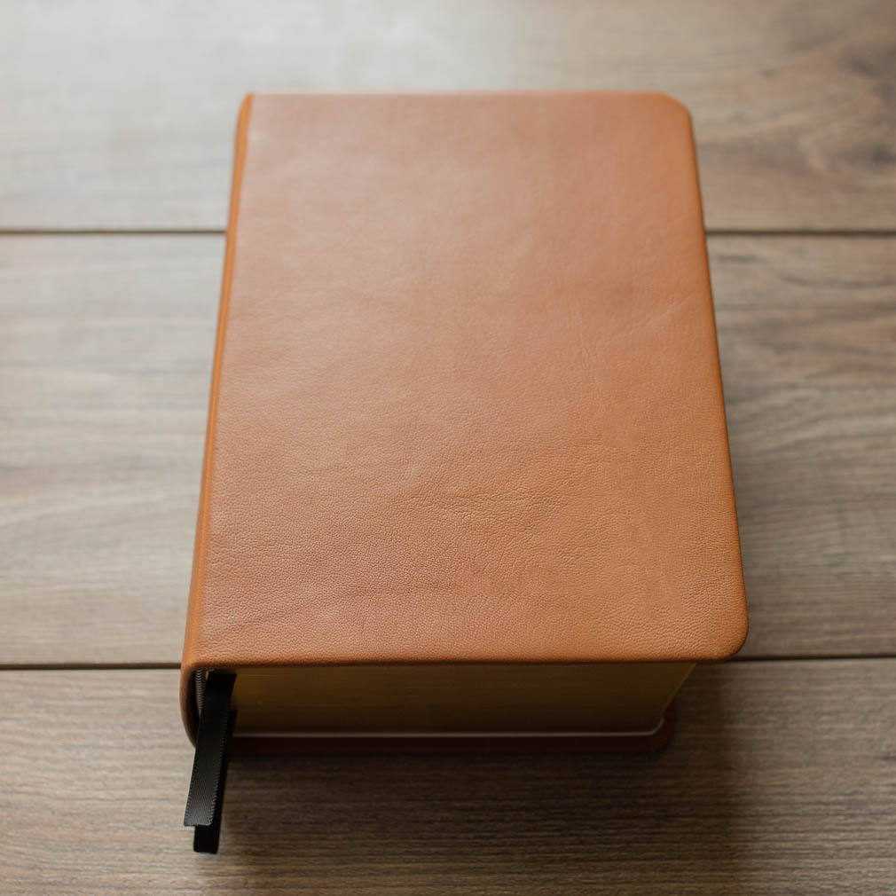 Hand-Bound Genuine Leather Quad - Caramel Brown - LDP-HB-RQ-CBR