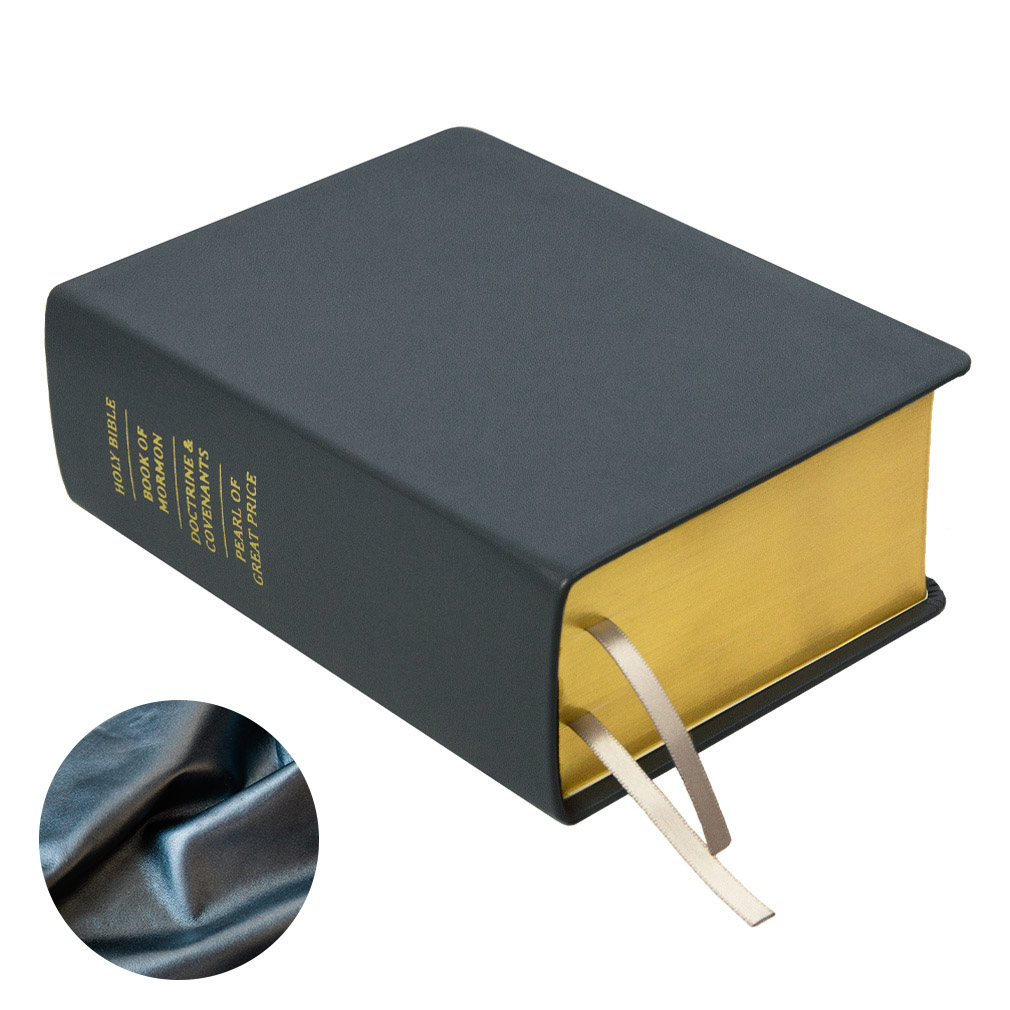 Hand-Bound Genuine Leather Quad - Pearlized Gunmetal - LDP-HB-RQ-PZM