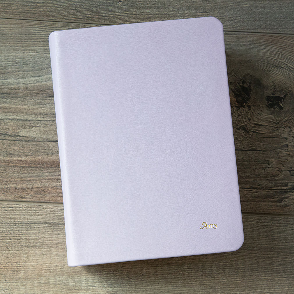 Hand-Bound Genuine Leather Triple - Lavender - LDP-HB-RT-LVD