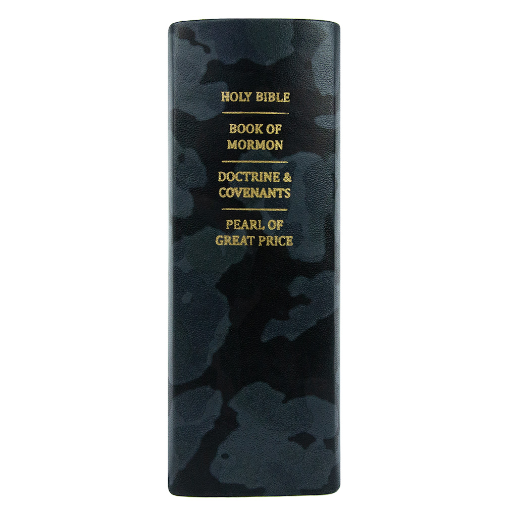Hand-Bound Genuine Leather Quad - Black Camo - LDP-HB-RQ-BCAMO