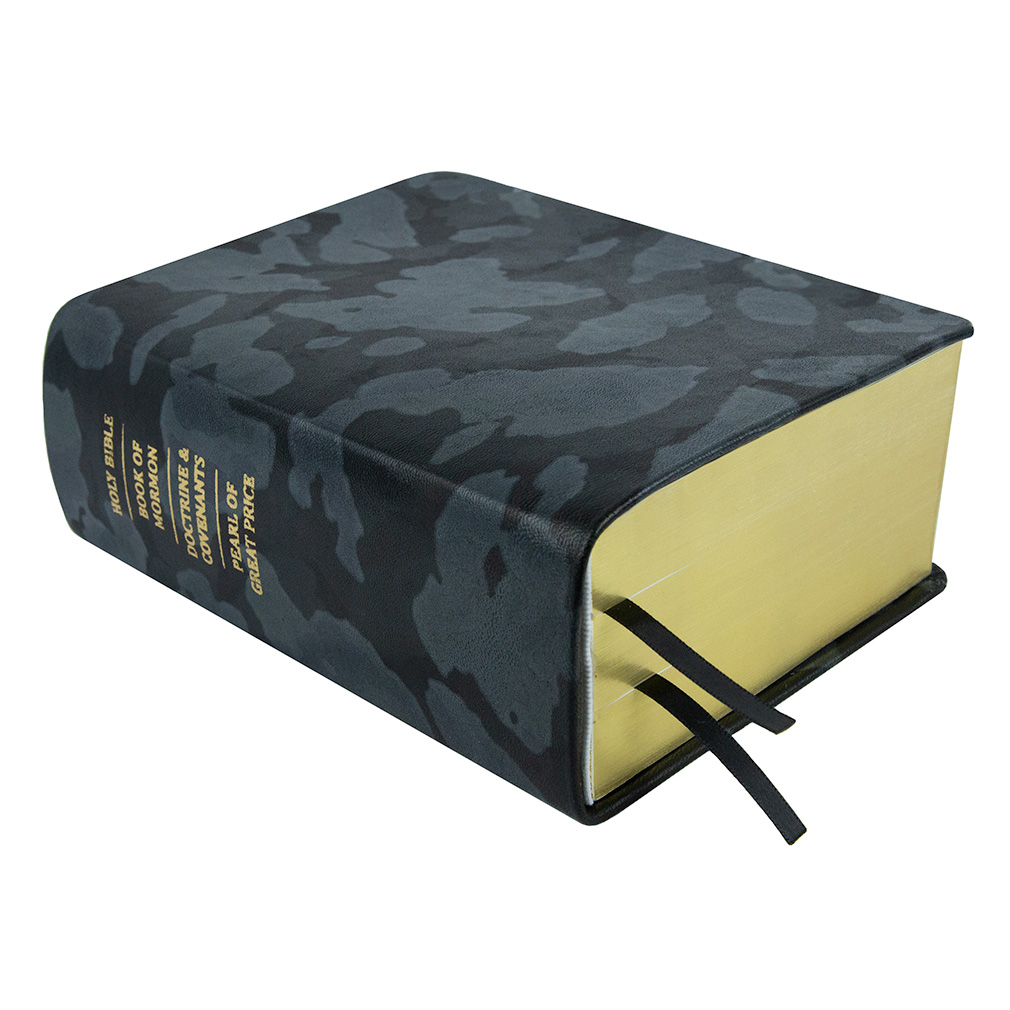 Hand-Bound Genuine Leather Quad - Black Camo - LDP-HB-RQ-BCAMO