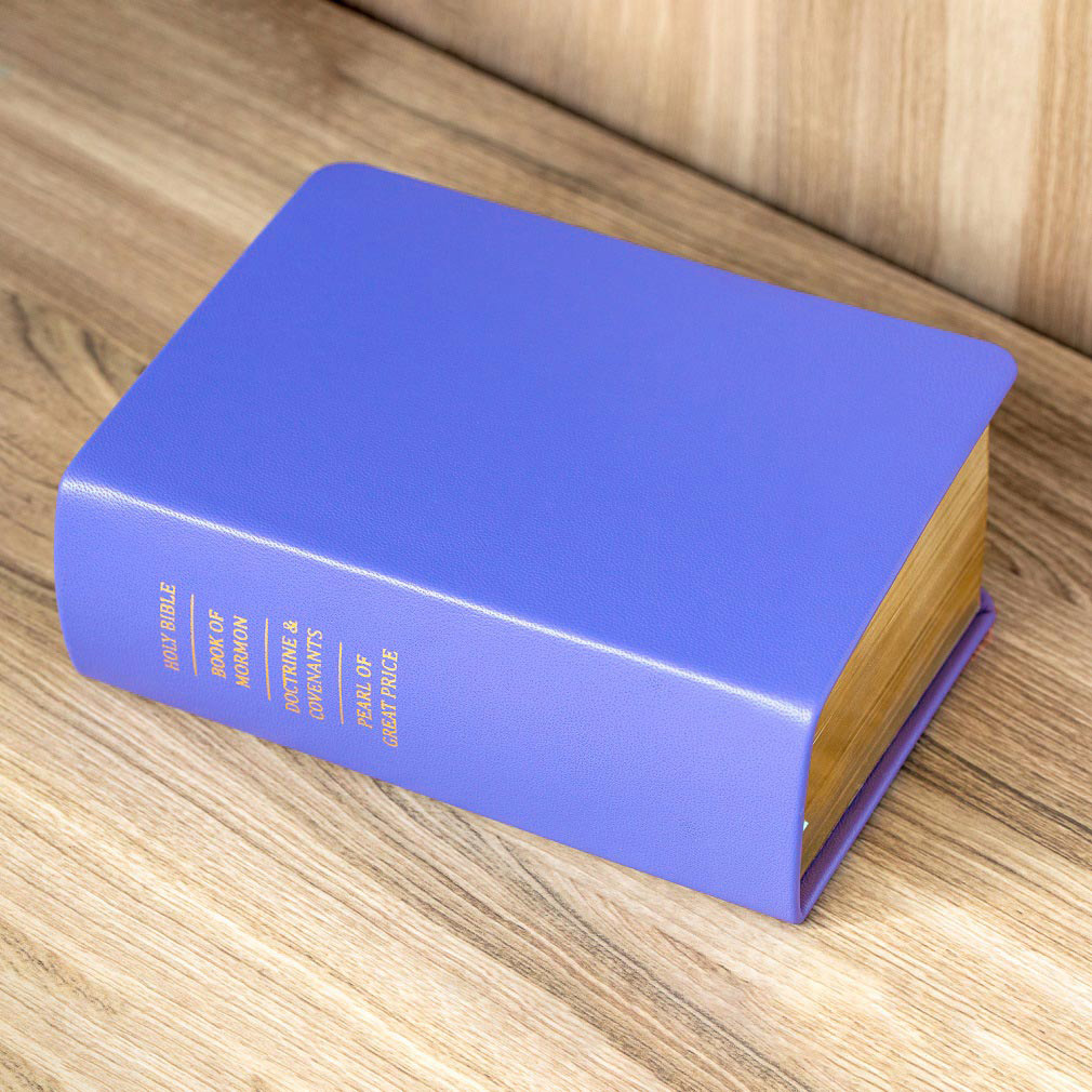 Hand-Bound Genuine Leather Quad - Medium Blue - LDP-HB-RQ-MBL