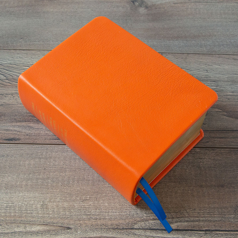 Hand-Bound Genuine Leather Quad - Marigold Orange - LDP-HB-RQ-MGO