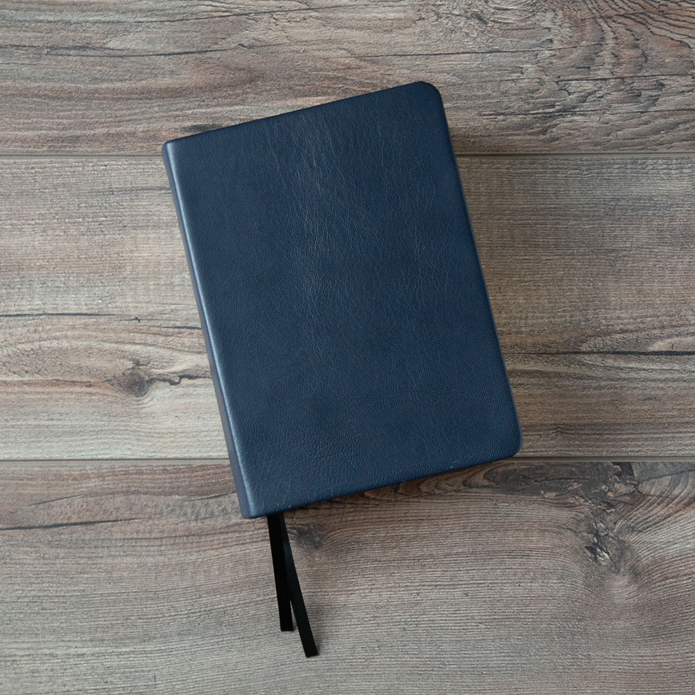Large Hand-Bound Genuine Leather Quad - Navy Blue - LDP-HB-LQ-NBL