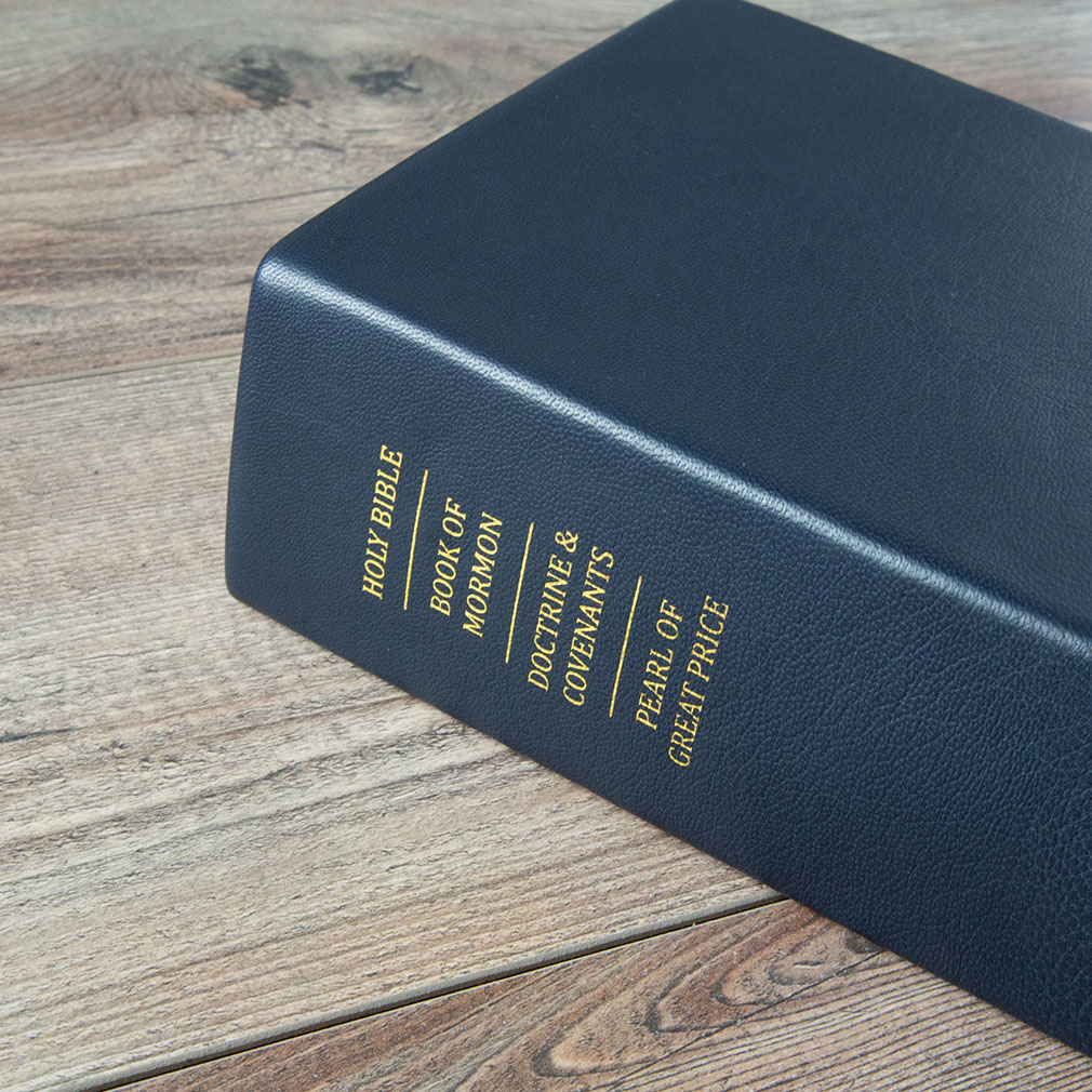 Large Hand-Bound Genuine Leather Quad - Navy Blue - LDP-HB-LQ-NBL