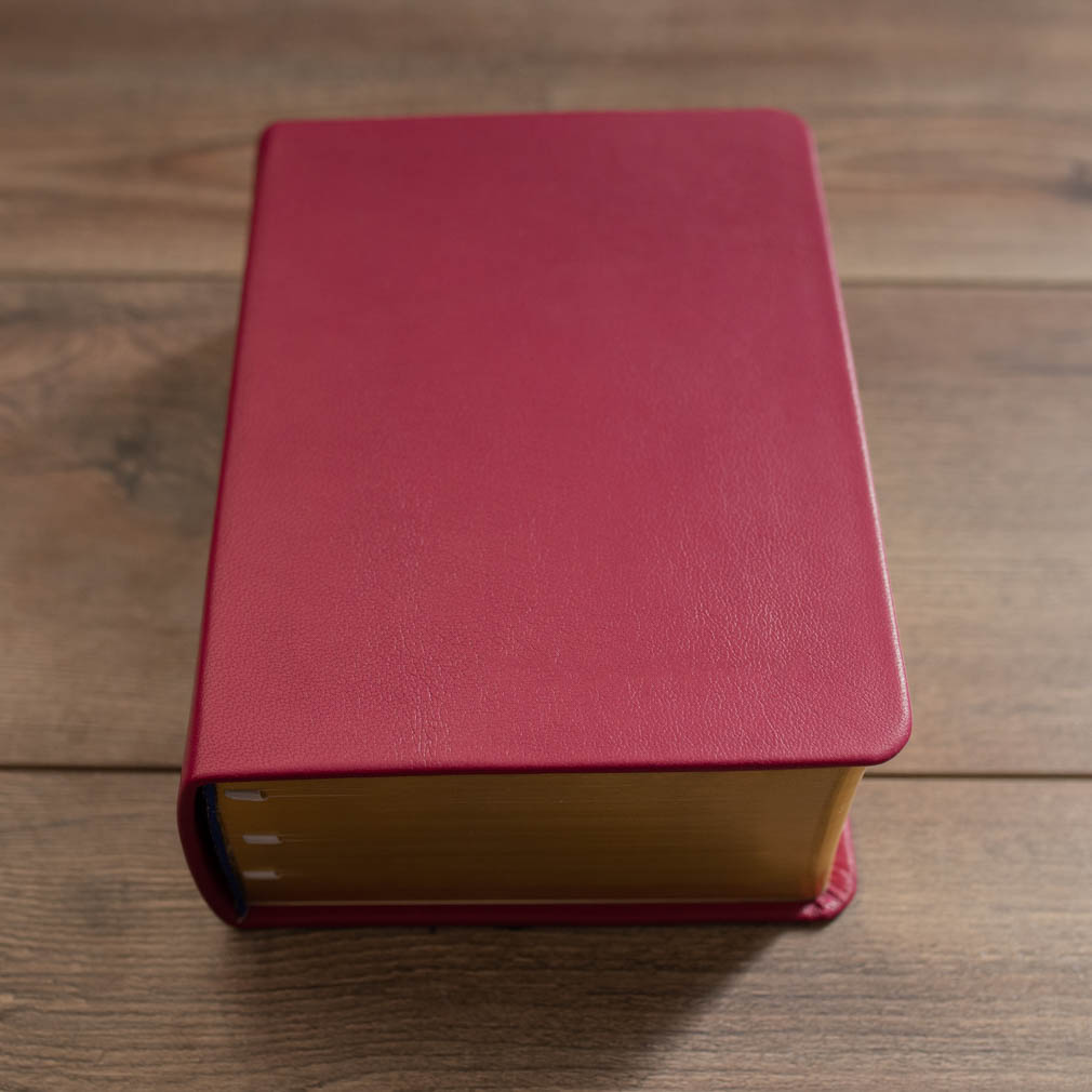 Hand-Bound Genuine Leather Quad - Red Plum - LDP-HB-RQ-RDP