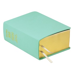 Hand-Bound Genuine Leather Quad - Light Turquoise turquoise scriptures, teal lds scriptures, custom lds scriptures, teal lds scripture, teal quad, color quad scriptures, teal quad scriptures