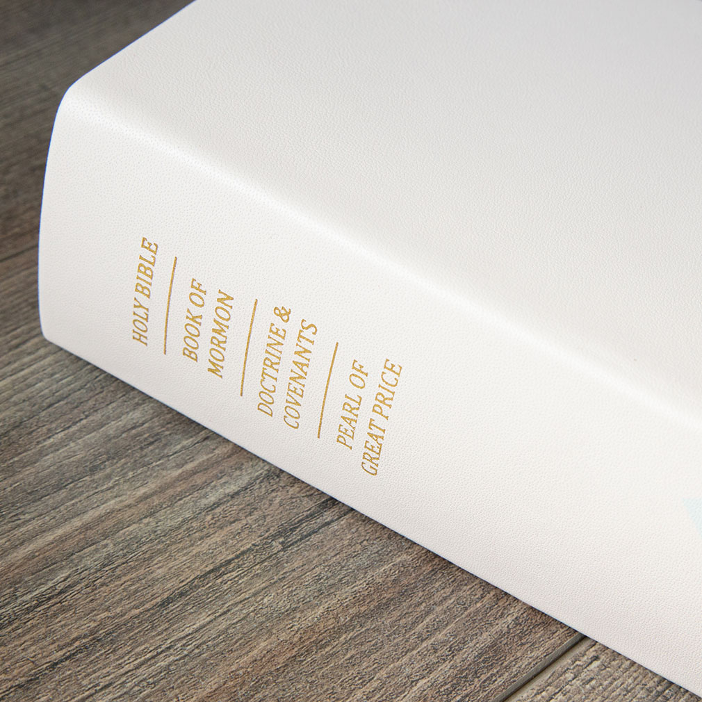 Hand-Bound Genuine Leather Quad - White - LDP-HB-RQ-WHT