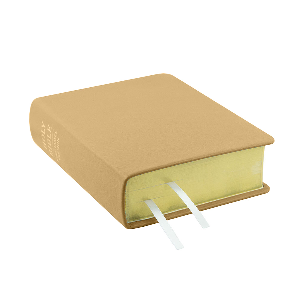 Hand-Bound Genuine Leather Bible - Beige - LDP-HB-RB-BGE