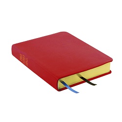 Hand-Bound Genuine Leather Triple - Cherry Red