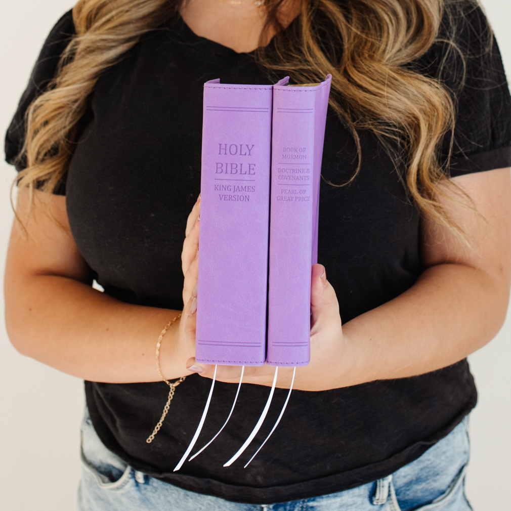 Hand-Bound Simulated Leather Bible - Wisteria Purple - LDP-HB-RB-WP