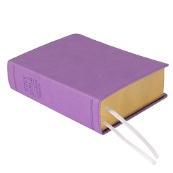 Hand-Bound Simulated Leather Bible - Wisteria Purple