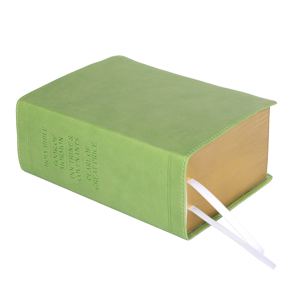 Hand-Bound Simulated Leather Quad - Spring Green - LDP-HB-RQ-SG