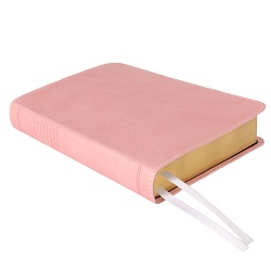 Hand-Bound Simulated Leather Triple - Petal Pink