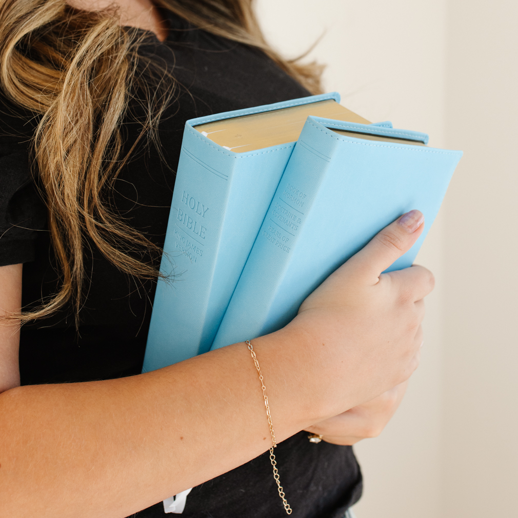Hand-Bound Simulated Leather Triple - Breezy Blue - LDP-HB-RT-BB