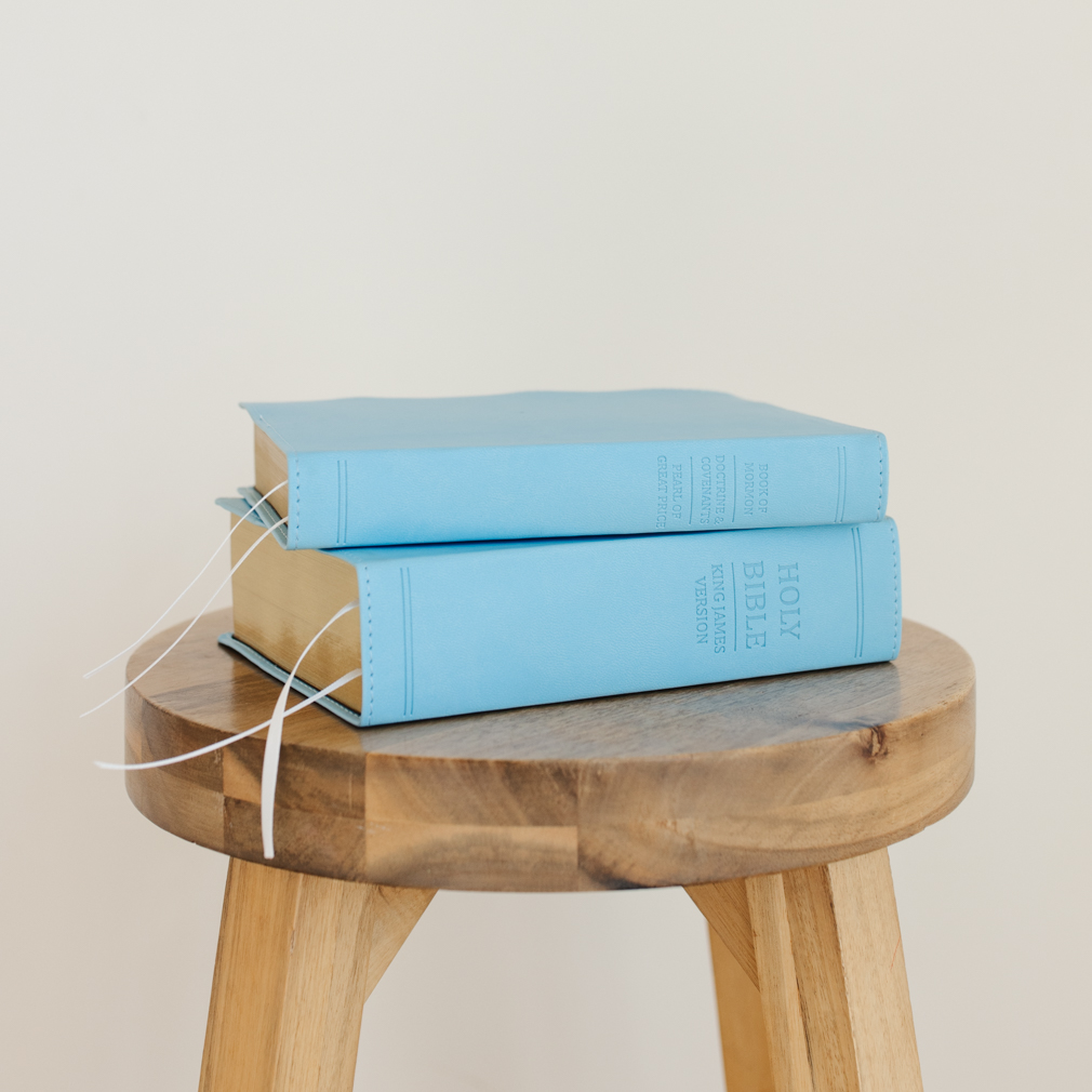 Hand-Bound Simulated Leather Triple - Breezy Blue - LDP-HB-RT-BB