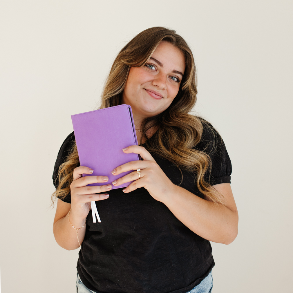 Hand-Bound Simulated Leather Triple - Wisteria Purple - LDP-HB-RT-WP
