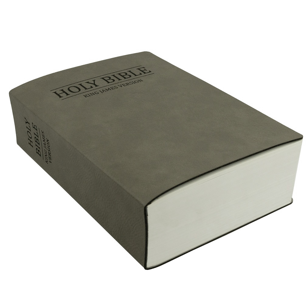 Leatherette Bible - Gray - LDP-LSC-B-B-GRY