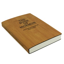 Leatherette Book of Mormon - Bamboo color lds scriptures, bamboo lds scriptures, turquoise lds scriptures, blue lds scriptures, green lds scriptures, 