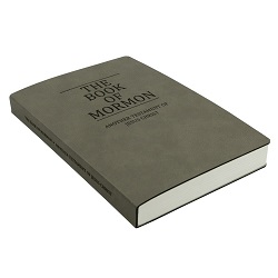 Leatherette Book of Mormon - Gray color lds scriptures, gray lds scriptures, turquoise lds scriptures, blue lds scriptures, green lds scriptures, 