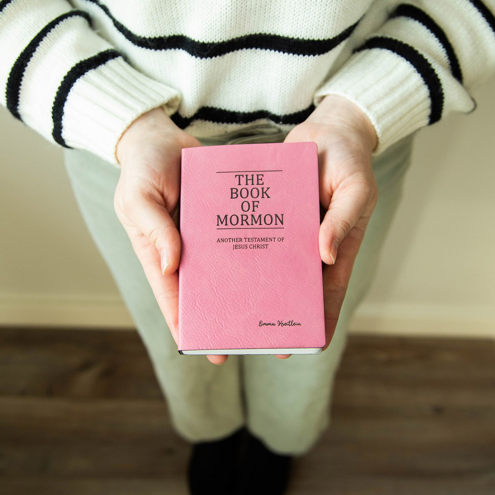 Leatherette Pocket Book of Mormon - Pink - LDP-LSC-PBOM-B-PINK