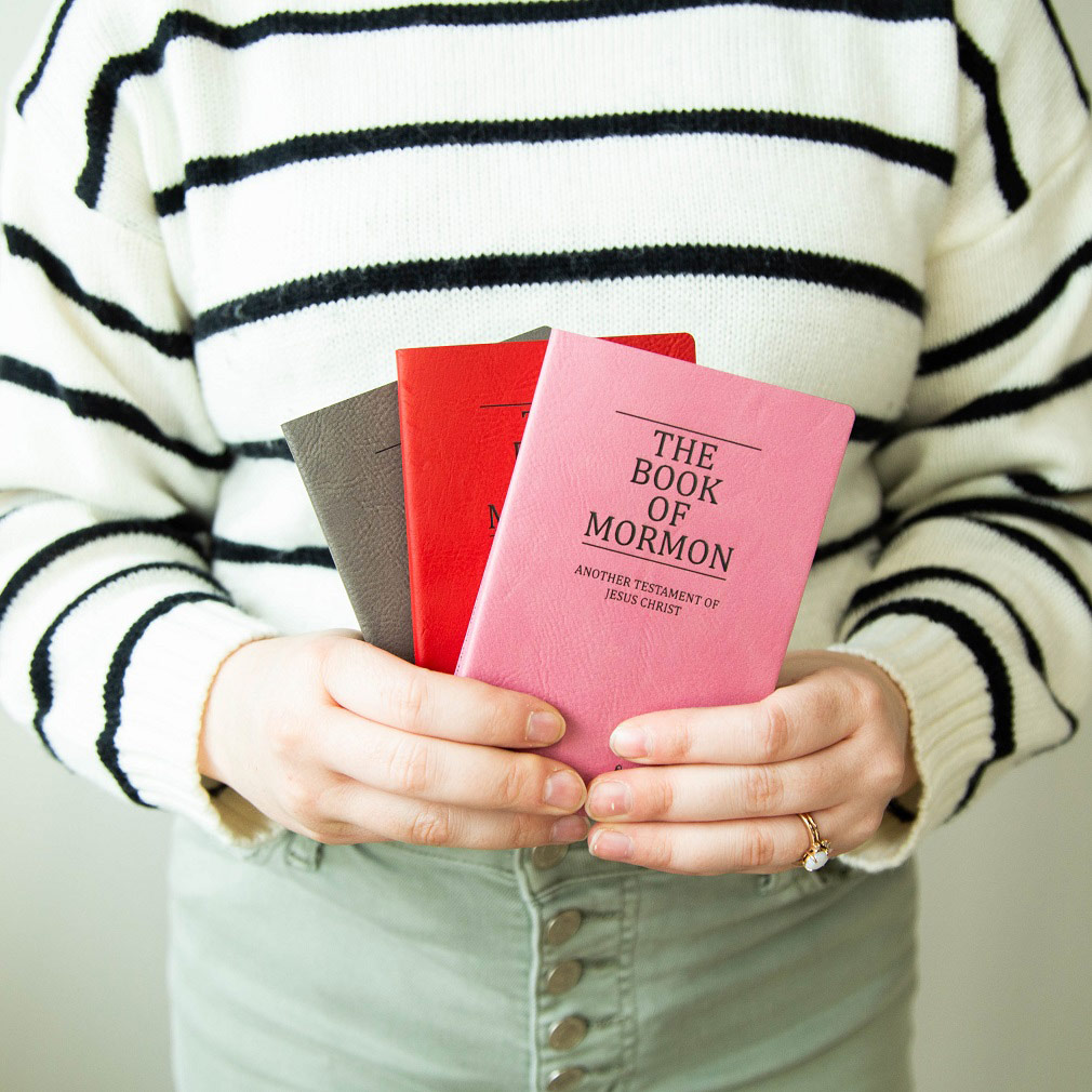 Leatherette Pocket Book of Mormon - Pink - LDP-LSC-PBOM-B-PINK
