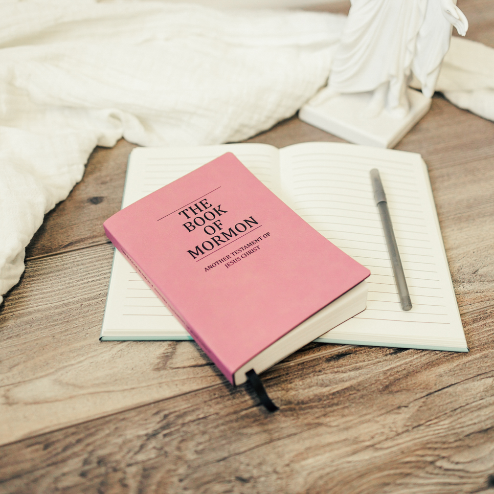 Leatherette Book of Mormon - Pink - LDP-LSC-BOM-B-PINK