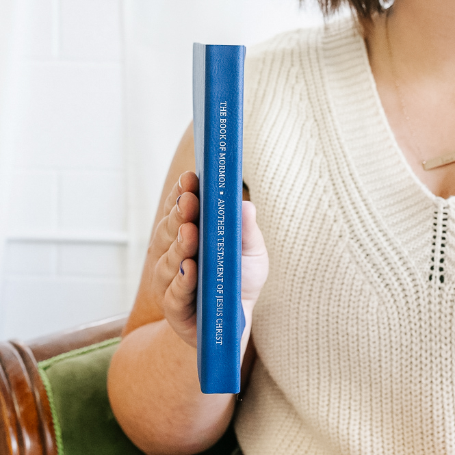 Leatherette Book of Mormon - Blue - LDP-LSC-BOM-B-BLU