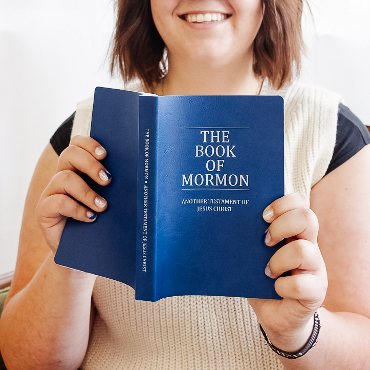 Leatherette Book of Mormon - Blue - LDP-LSC-BOM-B-BLU
