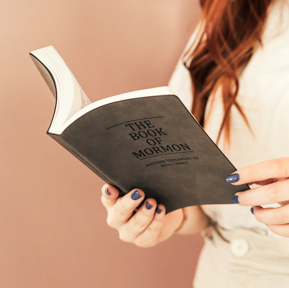 Leatherette Book of Mormon - Gray - LDP-LSC-BOM-B-GRY