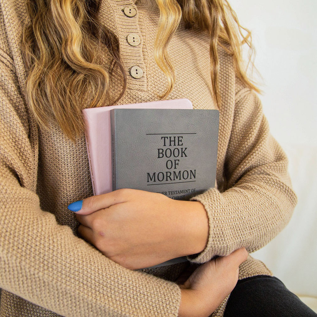 Leatherette Book of Mormon - Gray - LDP-LSC-BOM-B-GRY