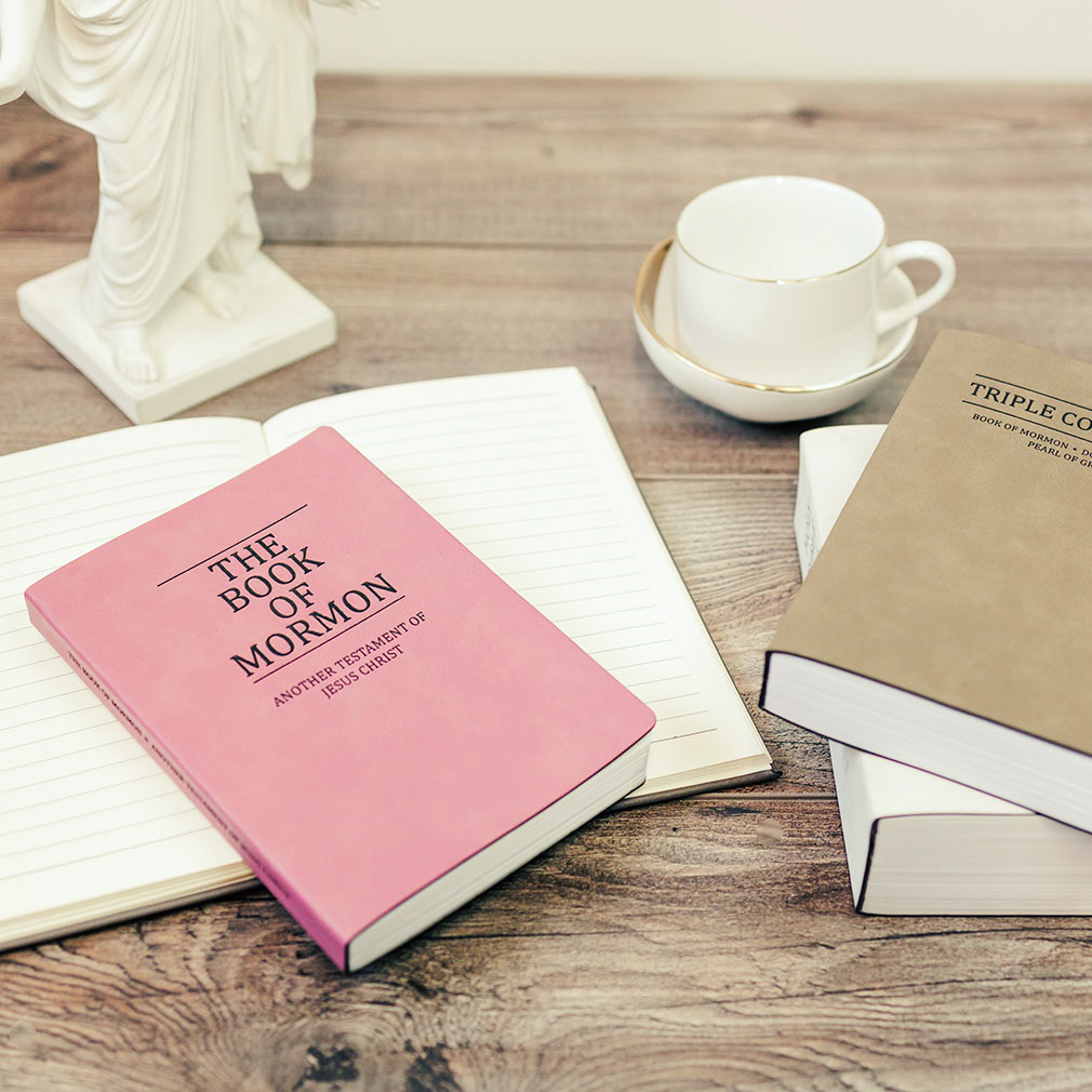 Leatherette Book of Mormon - Pink - LDP-LSC-BOM-B-PINK