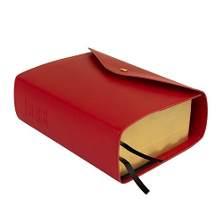 Quad Button Snap Slip Cover - Red button snap, red lds scriptures, lds scriptures, red lds scripture, red quad, color quad scriptures, red quad scriptures, scripture cover, lds scripture cover, slip cover, scripture slip cover