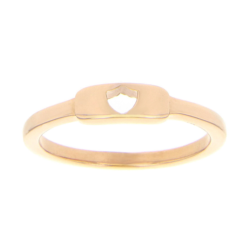 Shield Cutout Ring - Rose Gold - LDP-RNGBR55155
