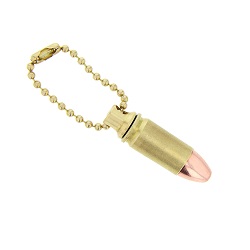 9mm Bullet Oil Vial Keychain