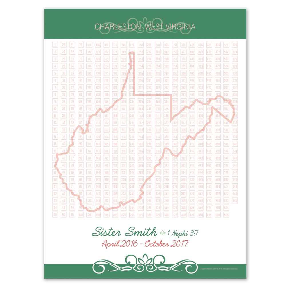 Borders Sister Missionary Countdown Calendar