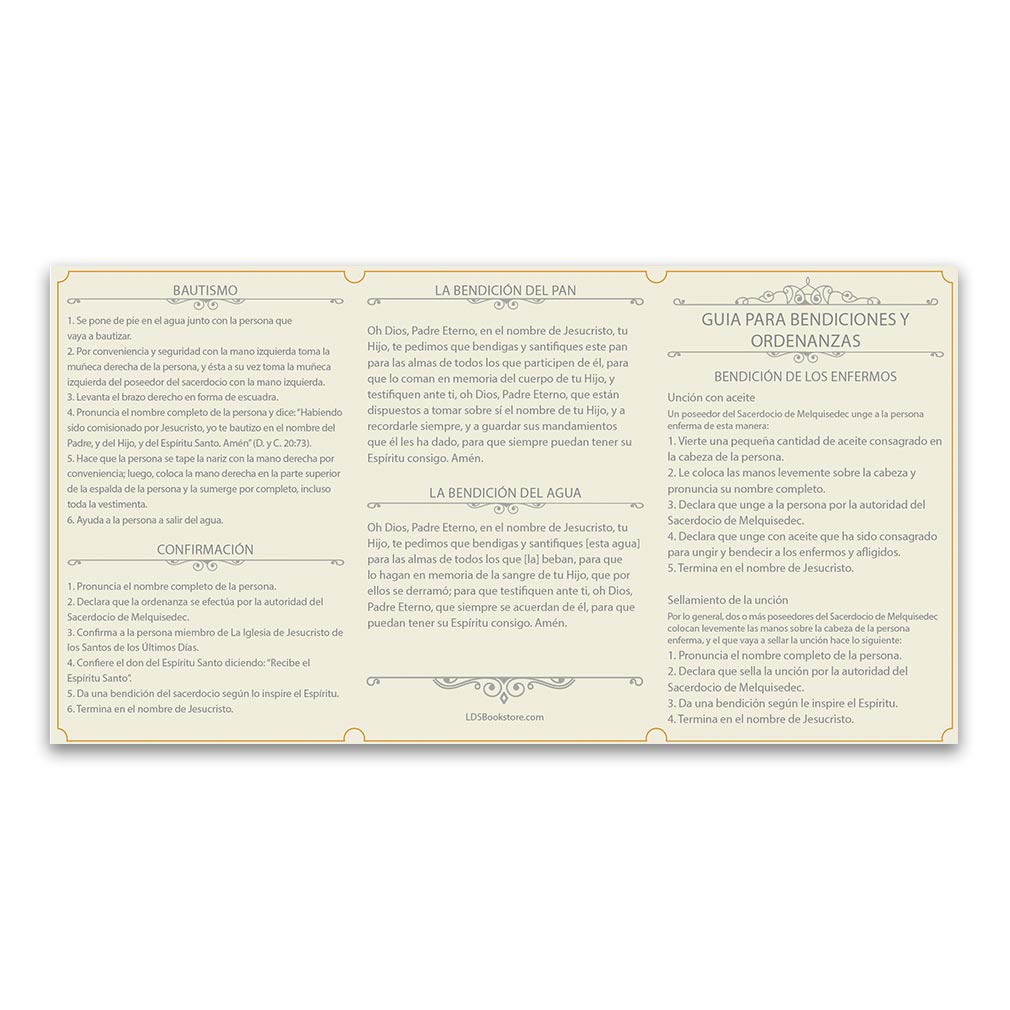 Spanish Priesthood Ordinance Card - LDP-PKCSPPO