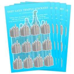 Salt Lake City Temple Sticker Pack lds temple stickers, salt lake temple stickers, salt lake temple sticker, lds stickers, lds sticker