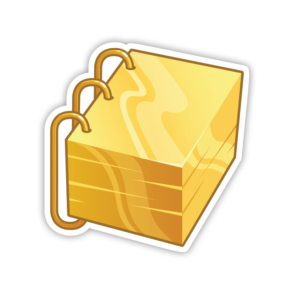 Gold Plates Vinyl Sticker - LDP-VS-PLATES