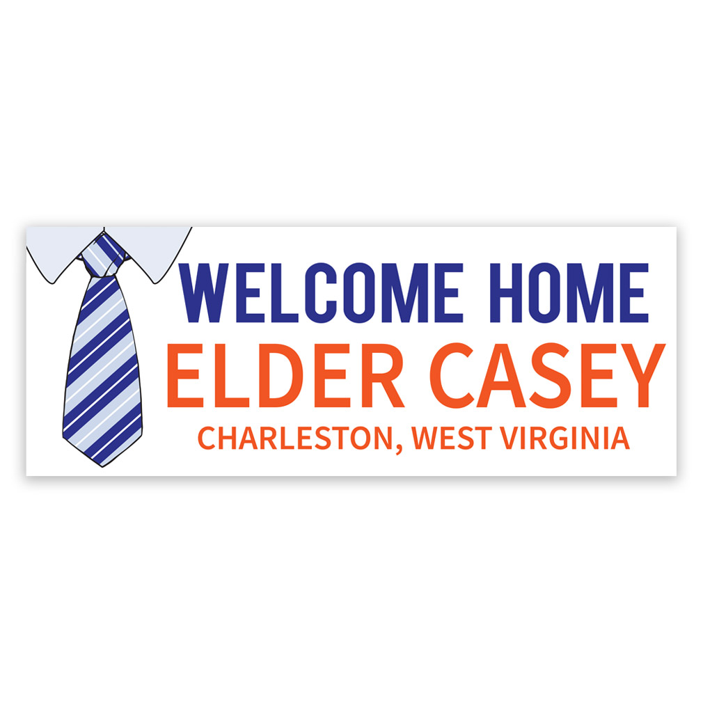Tie Missionary Welcome Home Banner - LDP-MSPST250