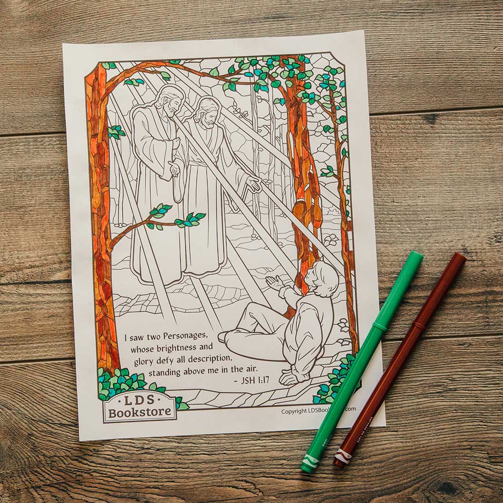 Joseph Smith's First Vision Coloring Page - Digital Download - LDPD-PBL-COLOR-JSH117