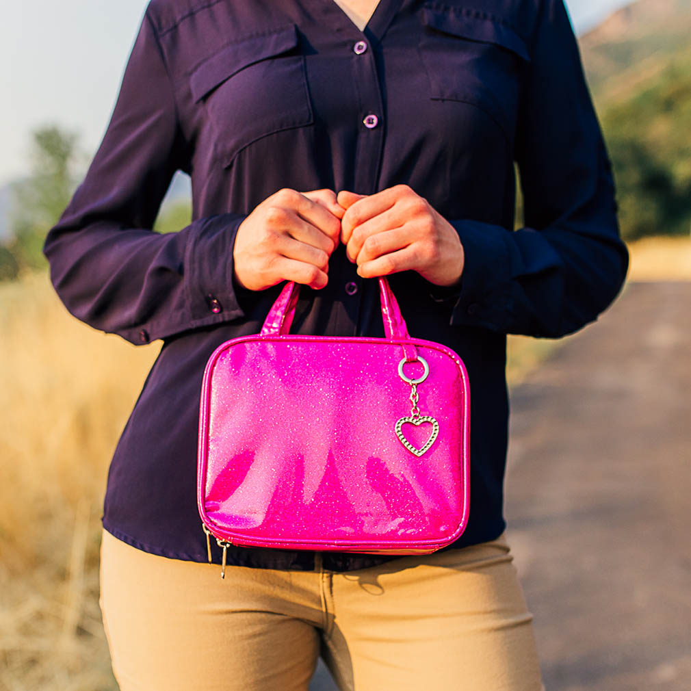 Pink Glitter Scripture Case - BM-MEG