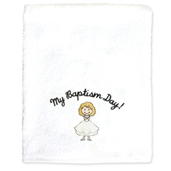 My Baptism Day Towel - Blonde Girl